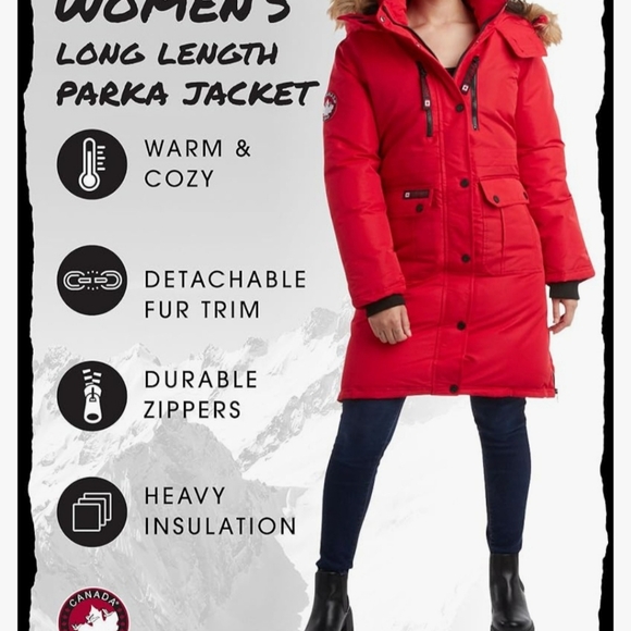 Red Canada Weather Gear womens size Large - Picture 3 of 8